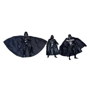 Star Wars Figure Lot 3x Darth Vader 3.75" Loose Cloth & Plastic Cape Variants